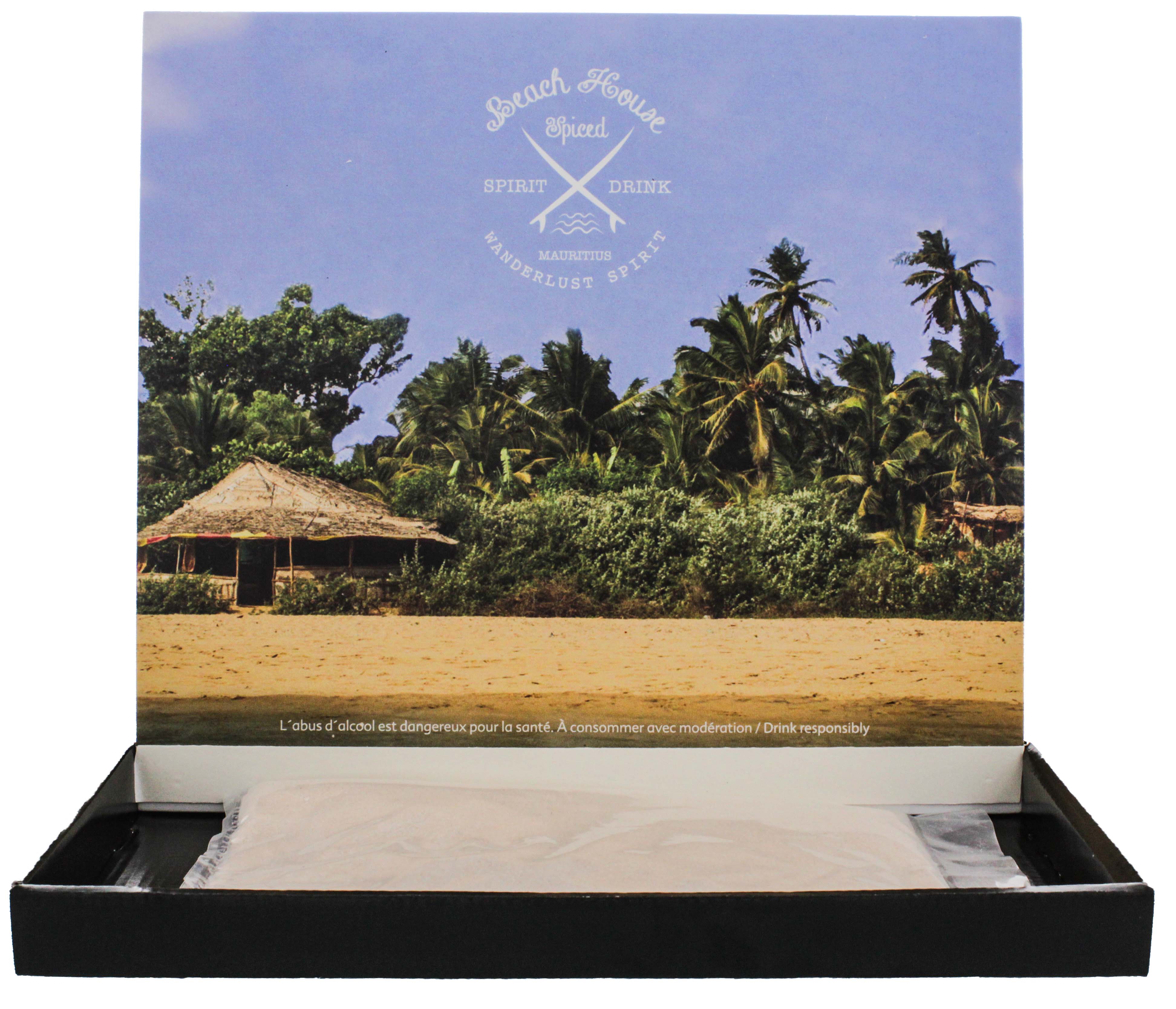 Beach House Spiced Flaschendisplay + Sand