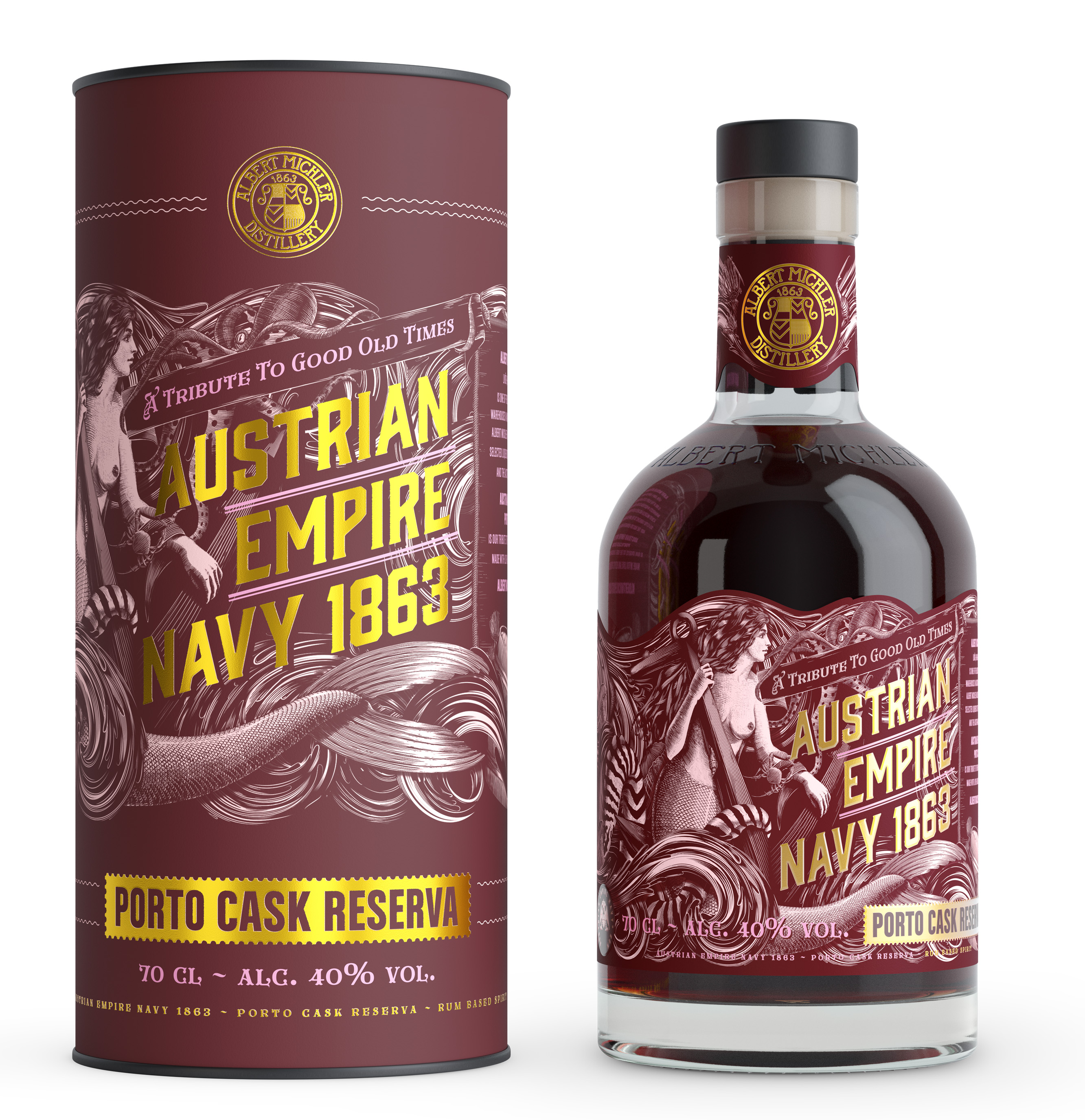 Austrian Empire Navy Reserve 1863 Porto Cask 0,7L -GB-
