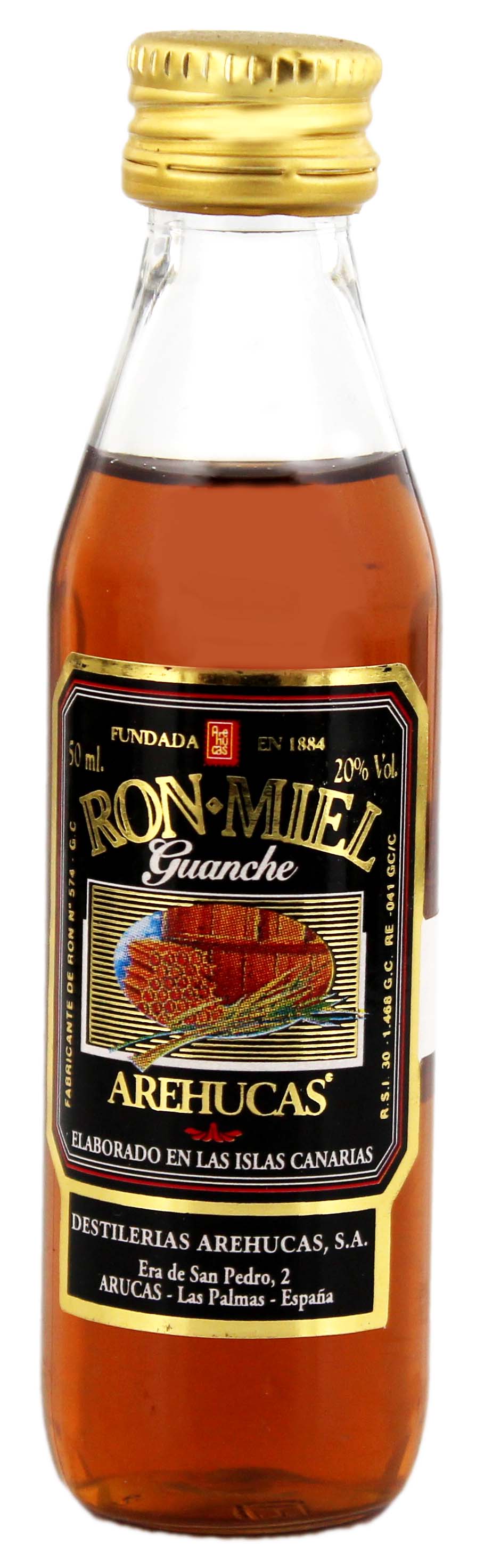 Arehucas Guanche Honey Rum Miniatures 0,05L PET