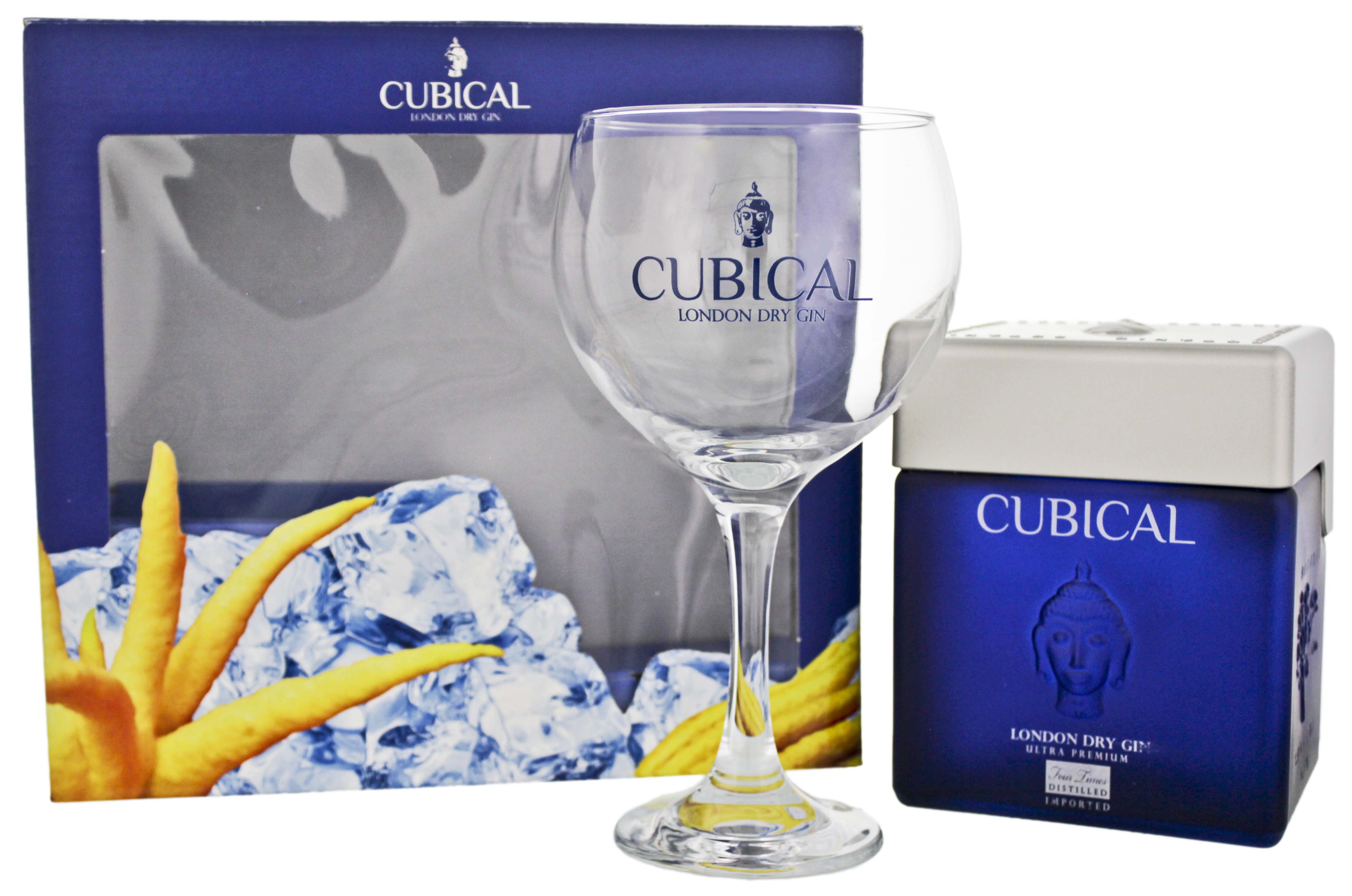 Cubical Ultra Premium London Dry Gin 0,7L + Glas