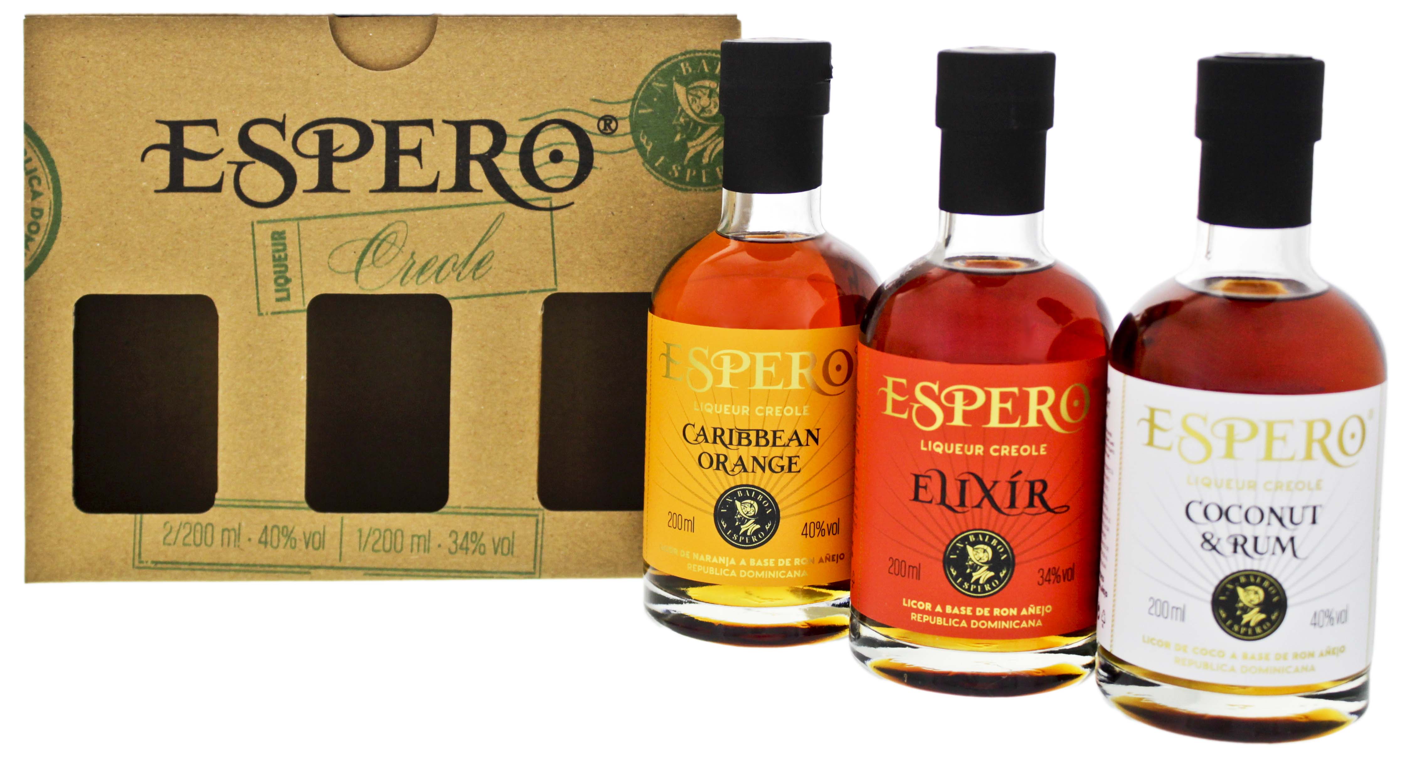 Espero Creole Giftset (Orange/Coconut&Rum/Elixir) 3×0,2L