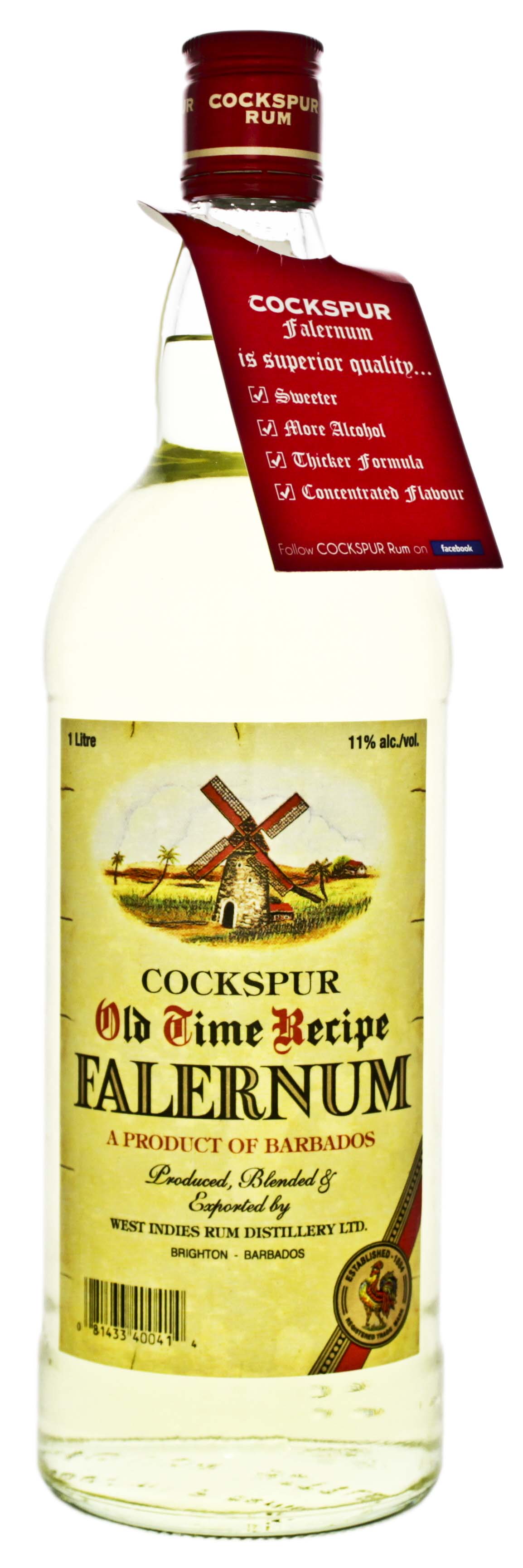 Cockspur Old Time Recipe Falernum 1,0L
