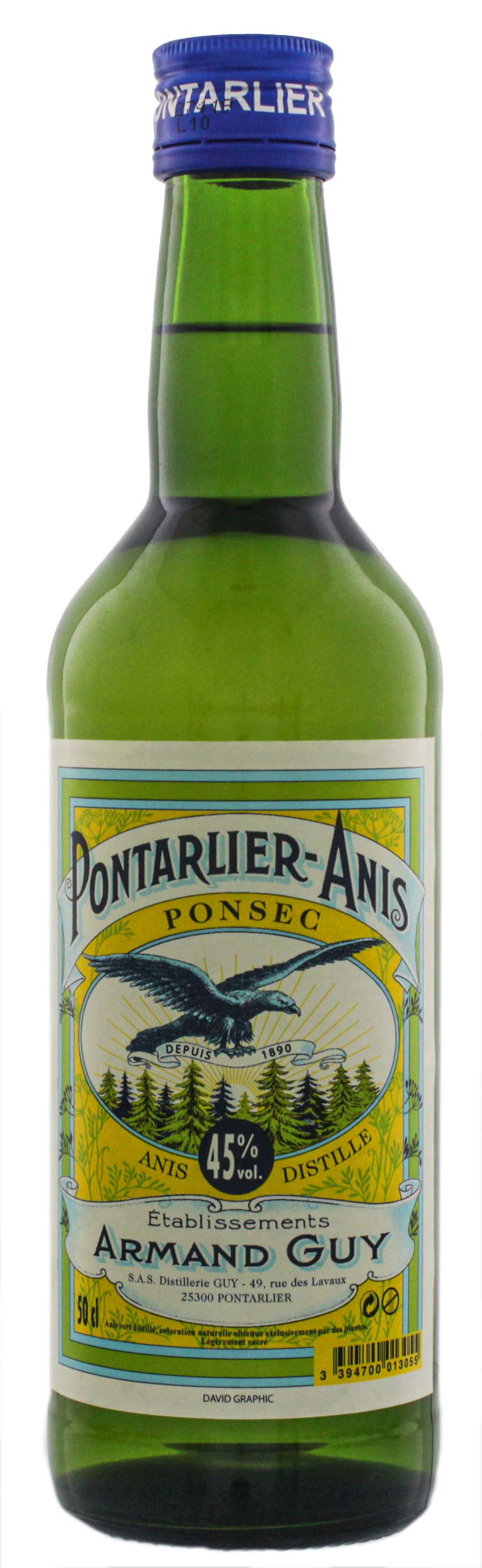 Distillerie Pierre Guy Pontarlier Anis Distille Ponsec 0,5L