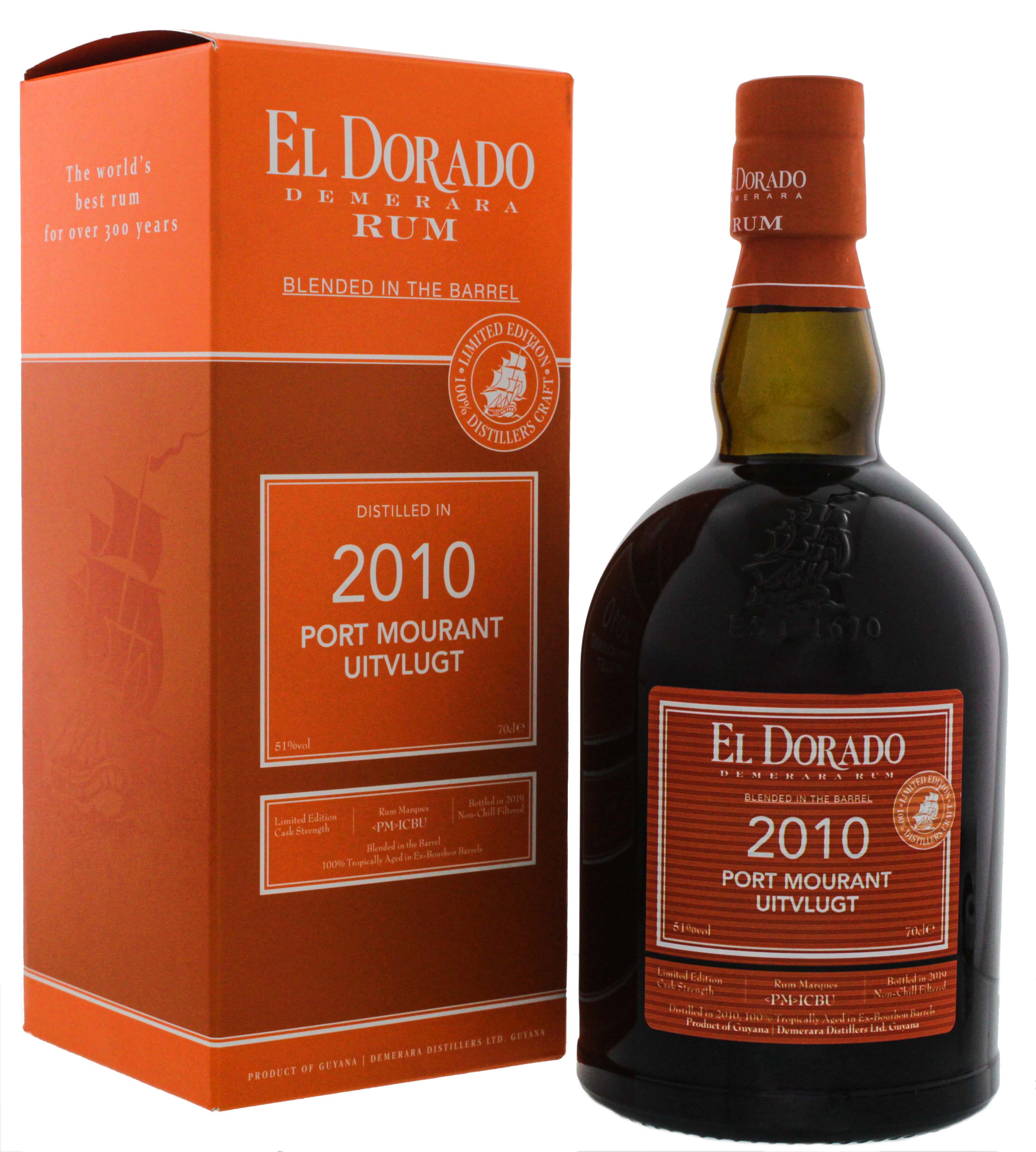 El Dorado Rum Blended in the Barrel 2010/2019 Port Mourant Uitvlugt Limited Ed. 0,7L