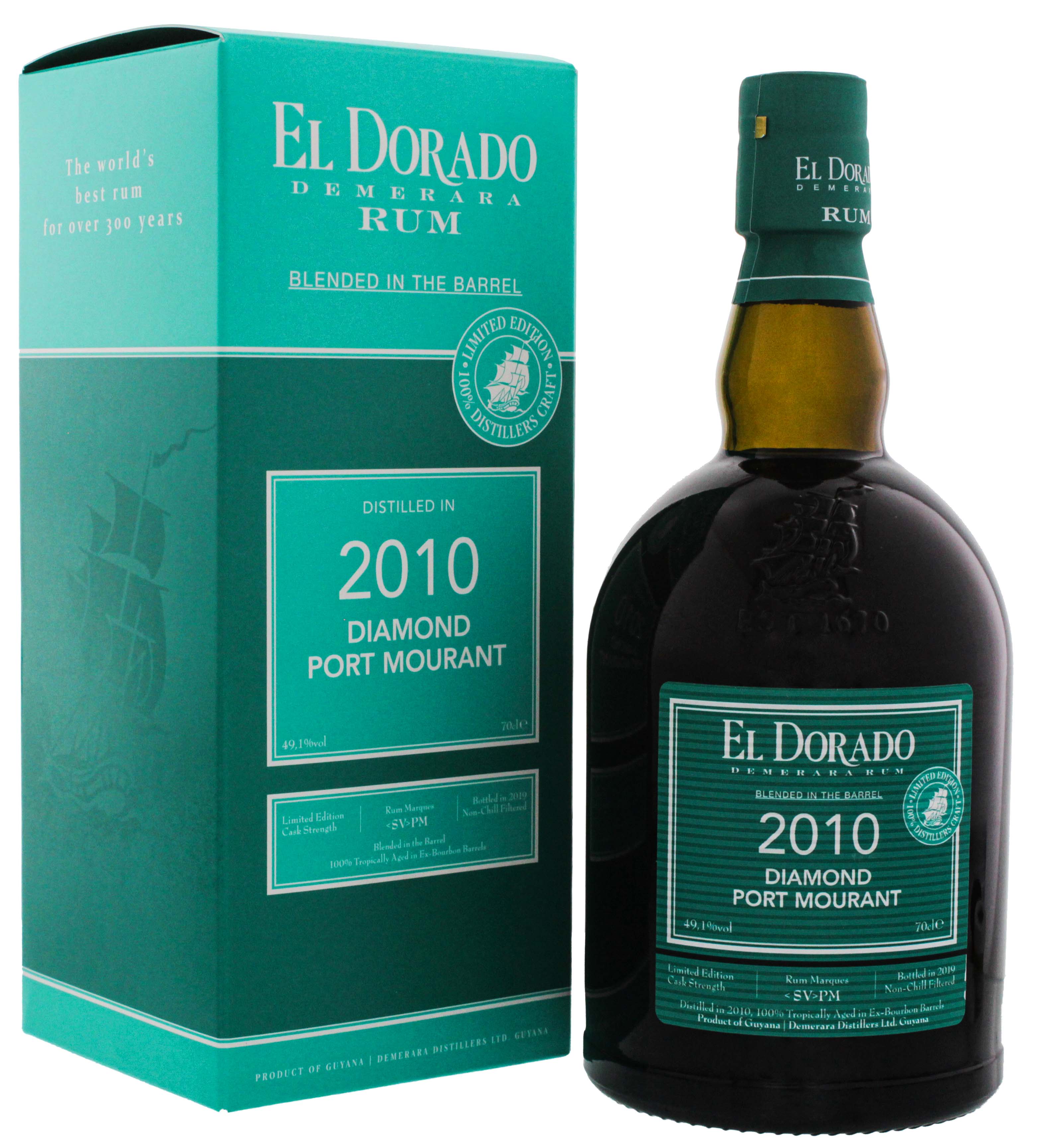 El Dorado Rum Blended in the Barrel 2010/2019 Diamond Port Mourant Limited Ed. 0,7L